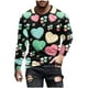 thumbnail image 2 of Blusas y camisas de manga larga con cuello redondo para hombre, blusas casuales de manga larga con cuello redondo, blusas estampadas, blusas de poliéster para hombre, 2 of 5