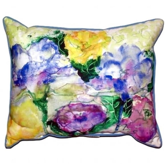 Watercolor Garden Extra Large Zippered Pillow
