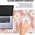 thumbnail image 5 of Daisy Floral Desk Mat 35.4"x15.7" White Daisy Flower Mouse Pad Cute Pink Keyboard Mat Non-Slip Rubber Base with Stitched Edges Desk Mat Large Extended Mousepad Protector for Home Office Gamer Worker, 5 of 7