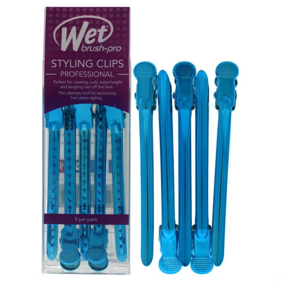 Pro Styling Clips - Blue by Wet Brush for Women - 5 Pc Hair Clips