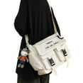 thumbnail image 2 of Large Capacity Men's Casual Messenger Bag,White, 2 of 2