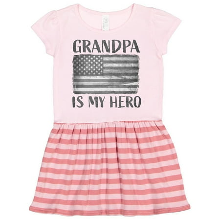 

Inktastic Grandpa Is My Hero Gift Toddler Girl Dress