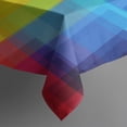 thumbnail image 3 of Colorful Rainbow Checkered Pattern Rectangle Tablecloth 60"x84",Waterproof Polyester Rectangle Table Cloth, Wipeable Spillproof Polyester Tablecloth for Dining, Camping, Indoor and Outdoor, 3 of 5