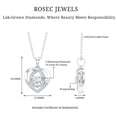 thumbnail image 4 of Rosec Jewels Lab Diamond Heart Necklace - Love Heart Pendant with Chain - Valentines Day Gift, 925 Sterling Silver, 4 of 6