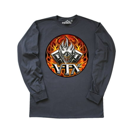 - VTX Flaming Motor Long Sleeve T-Shirt WickedApparel by Michael Spano