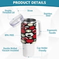 thumbnail image 4 of SKYSONIC 40oz Ball Tumbler With Lid And Straw Travel Coffee Mug Stainless Steel Insulated Thermal Tumblers Cup, 4 of 7