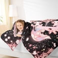 thumbnail image 4 of Homewish Kawaii Animal Salamander 3 Pieces Queen Comforter Set for Boys Girls,Floral Cherry Blossoms Ultra Soft Bedding Sets,Cartoon Flower Axolotl Bedding Comforter Set Breathable, 4 of 8