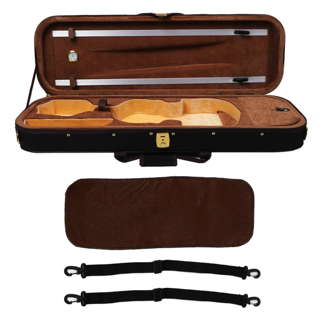 4/4 Violin Case, Perfect Fit Internal Suede Fabric Violin Storage Box Built In Hygrometer Portable Handle For Musical Instrument Protection