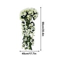 thumbnail image 2 of Artificial Hanging Flowers for outdoors,Fake Hanging Flowers,UV Resistant Fake Plastic Faux Hanging Plants Morning Glory Vines for Indoor Outdoor Garden Porch Eave Wedding Wall Decor（1PC）, 2 of 6