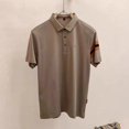thumbnail image 3 of Polo informal de negocios con rayas y puños bordados Z para hombre, novedad 2024ss, 3 of 4