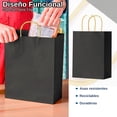 thumbnail image 3 of Kit de 50 Bolsas de Papel Kraft Bluelander, Negro, 3 of 5
