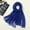 Dark blue, variant on FADAACAI Scarves for Women Women Summer Casual Colorful Multicolor Solid Color Chiffon Thin Regular Silk Scarf ScarfChiffon Scarf Scarves for Women Lightweight Clearance！