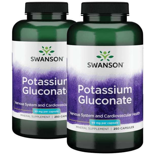 Swanson Potassium Gluconate 99 mg 500 Capsules.