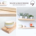 thumbnail image 3 of Willow & Grace Rustic Farmhouse Floating Shelves, Natural, 24", (Set of 2), 3 of 5