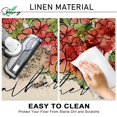 thumbnail image 5 of Spring Summer Floral Flower Kitchen Rugs Set of 2, Red Geranium Bee Gather Kitchen Mats Decor, Seasonal Floor Door Mat Home Decorations -17x29 and 17x47 Inch, 5 of 6