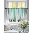 thumbnail image 6 of Sheer Curtains 54 Inches Long, Turquoise Gray Light Filtering Window Curtains for Living Room, Farmhouse Abstract Gradient Aesthetic Rod Pocket Voile Sheer Curtain Drapes, 52"W x 54"L, 2 Panels, 6 of 8