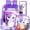 Purple Cat, variant on 3PCS Clear Bookbag for Kids, Boys Transparent Backpack Stadium Approved, See Through School Bag for Elementary Preschool - Blue Lightning Soccer