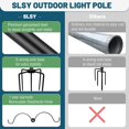 thumbnail image 2 of ABORON 4 Pack String Light Poles Stand for Outside, 5 Prong Fork Backyard Outdoor Lights Pole, Poles Stand for Patio, Garden, Christmas, Yard. (9 FT x 25 mm), 2 of 7