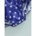 thumbnail image 7 of Hirigin 4th of July Baby Girl Outfits 3 6 9 12 18 Months Stripe Star Print Ruffle Romper Headbands Set Infant Fourth of July Clothes, 7 of 7