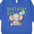 thumbnail image 3 of Inktastic Birthday Boy Elephant Balloons Toddler Sweatshirt, 3 of 4