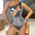 thumbnail image 4 of Warop Womens Shiny Patent Leather Bodysuit, Form-Fitting One-Piece Sexy Performance Wear for Nightclub and Beach Party, 4 of 6