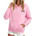 thumbnail image 6 of yillto Womens Lightweight Sweatshirt Hooded Bow Printed Cute Pullover Loose Hoodies Sweatshirts, 6 of 7