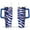Blue-1, variant on 40oz Fashion Leopard Pattern Stainless Steel Flip Straw Tumbler Spill Proof Travel Cup Double Wall Vacuum Insulated Coffee Mug with Top Handle