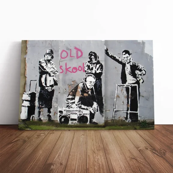 Kna Prints - Poster Banksy Old Skool Graffiti Picture Decor Living Room, UNFRAMED-8x12