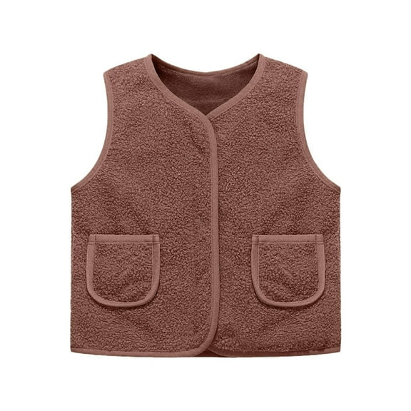 REDARER Girls Vest Padded Winter Jacket Softshell Windproof Insulated Sleeveless Coat for Kids Warm Outerwear,7-8 Years