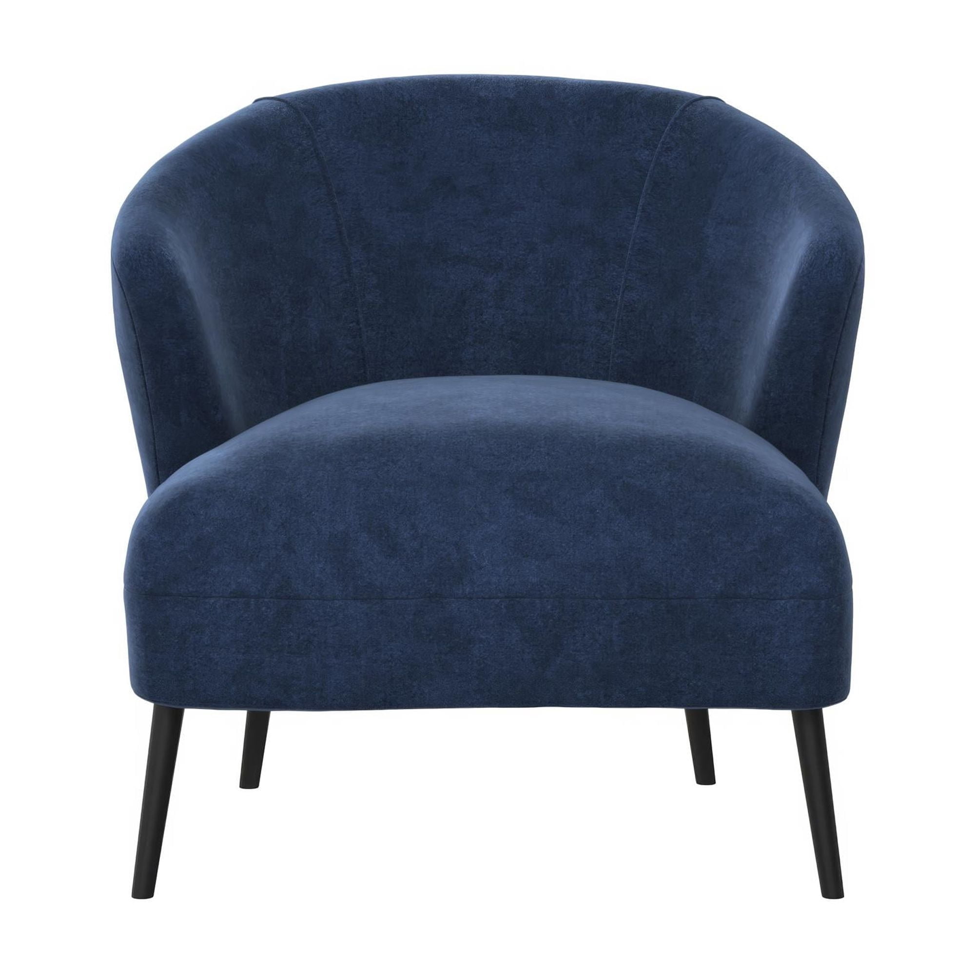 DHP Alice Upholstered Accent Chair, Navy Blue Looped Yarn