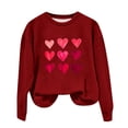 thumbnail image 2 of Amzcrzy Chandails en Molleton à Manches Longues pour Femmes Mode Saint-Valentin Imprimé Décontracté Manches Longues Dames Chandails en Molleton Amples Sans Capuche Blouse Chandails en Molleton de Saint-Valentin pour Femmes, 2 of 3