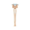 thumbnail image 3 of Angara Natural 0.6 Ct. Aquamarine with Diamond Solitaire Ring in 14K Rose Gold for Women (Ring Size: 3), 3 of 9