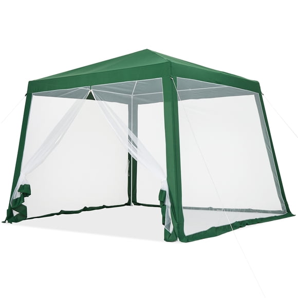 Yeshouse Carpa plegable de 3 x 3 m, toldo impermeable para exteriores con malla, refugio portátil para acampar, patio, picnic, fiestas, terraza y eventos en el jardín