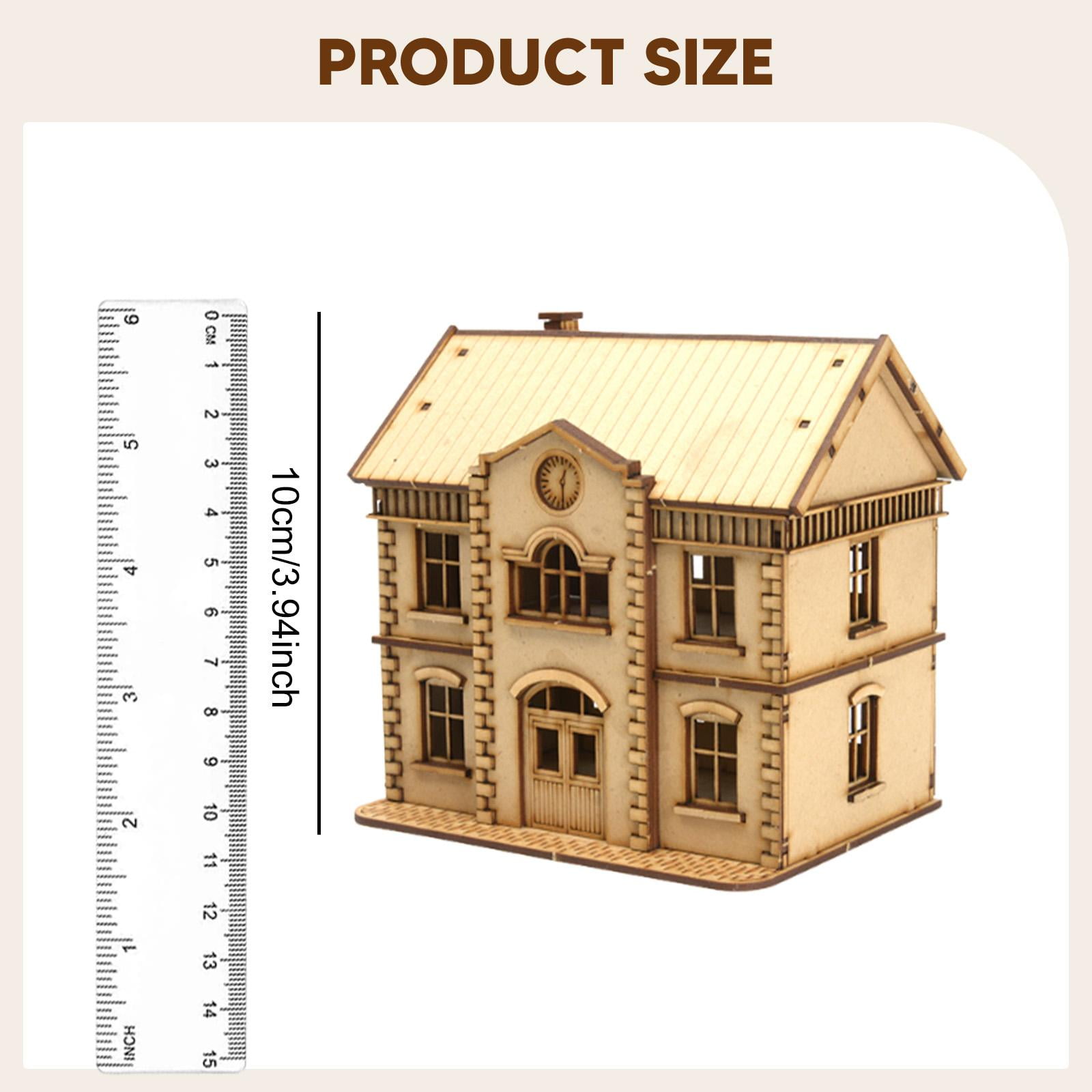 Building Models House Diorama Kits Wooden Material 1/72 Scale Collectible Educational Hobby Decor for Adults