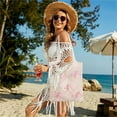 thumbnail image 4 of Topboutique Crochet Bags,Beach Bag,Mesh Tote Bag,Bowknot Crochet Bag,Hollow Out Knit Shoulder Handbags,Summer Hobo Bags,Casual Travel Totes Bag for Women,Pink, 4 of 8