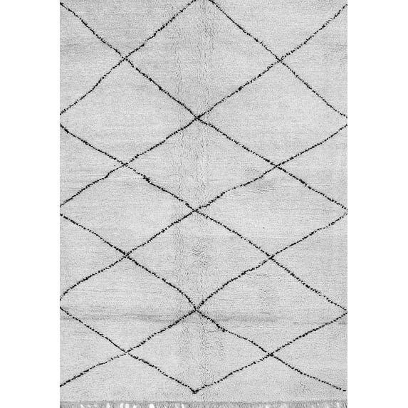 Ahgly Company Indoor Rectangle Solid Gray Modern Area Rugs, 7' x 9'