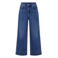 thumbnail image 6 of Fnooota Women's Wide Leg Jeans, Summer High Rise Relaxed Fit Casual Denim Pants with Pockets Blue Size 2XL, 6 of 6