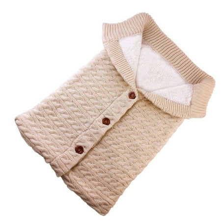 Comfortable Warm Newborn Baby Blanket Knit Crochet Swaddle Sleeping Bag Stroller Wrap Sleep sacks Hot