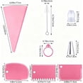 thumbnail image 4 of K Kits de 34 Piezas de Boquillas para Manga Pastelera, Stainless con 48 Boquillas de Acero Inoxidable, Cake Decoration Tool, Manga pastelera Reutilizable, 3 Raspadores de Pastel (Rosa Roja), 4 of 4
