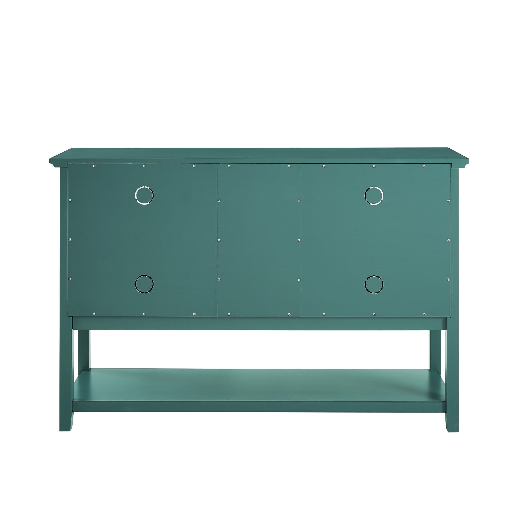Manor Park Modern 52” Glass Door Dining Buffet Table, Dark Teal