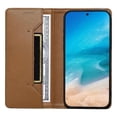 thumbnail image 3 of RFID Blocking Wallet Case for iPhone 17 Magnetic Leather Flip Cover with Stand Brown, 3 of 7