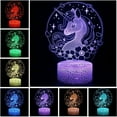 thumbnail image 2 of YSTIAN Unicorn 3D Led Illusion Lamp Unicorn Night Light for Kids Remote & Smart Touch 16 Colors Changing Unicorn Toys Gifts for Girls Decoración De Dormitorio De Luz De Noche Led, 2 of 6