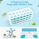 thumbnail image 4 of 4 paquetes de bandejas de cubitos de hielo de silicona y 14 bloques de cubitos de hielo. Para whisky. Cócteles, 4 of 5