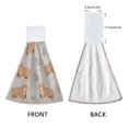 thumbnail image 3 of Yayeee Kitchen Hanging Hand Towels Set of 2 with Loop Bathroom Absorbent Tie Towel, Cartoon Bear, 3 of 7
