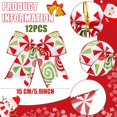 thumbnail image 2 of Dalrosia 12PCS Christmas Bows Decoration 6.3 Inch Large Christmas Wreath Bows Red Green Xmas Tree Bows Christmas Glitter Dot Bows Ribbons Ornaments for Garland Wedding Home Holiday Party, 2 of 5