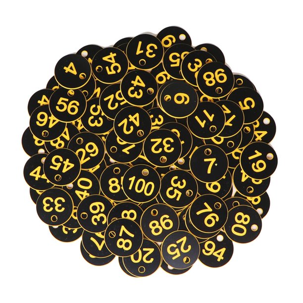 Round Number Husbandry Farm Beehive Label Beekeeping Box Numbered With Hole Tag Animal Livestock Markers Classification Sign20PCS (No. 1 to 20)&Dia. 3.5cm He Qiyong unisex