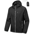 thumbnail image 2 of Little Donkey Andy Men's Packable Lightweight Hooded Jacket Windproof Windbreaker with Recycled Insulation Black S, 2 of 7