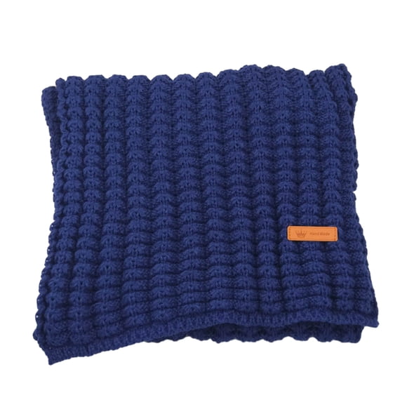 Sonducket AcrylicFibers Stay Warm Winter Fashion Bufandas largas para mujer Bufanda de punto de invierno , acogedora y elegante Accesorios de disfraces azul