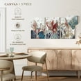 thumbnail image 5 of Elephant Stock Pastel Flowers Wall Art - Horizontal Multi Panel Canvas - Lobby Wall Decor - Floral And Botanical Multi Panel - Gray And Teal Decor - 56" x 27", 5 of 8