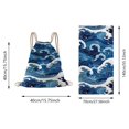 thumbnail image 3 of Hometravel Beach Towel Bag 2 in 1, Sand Resistant Microfiber Wearable Blanket Backpack, Quick Dry Towel Backpack for Camping Travel Swim, 3 of 9